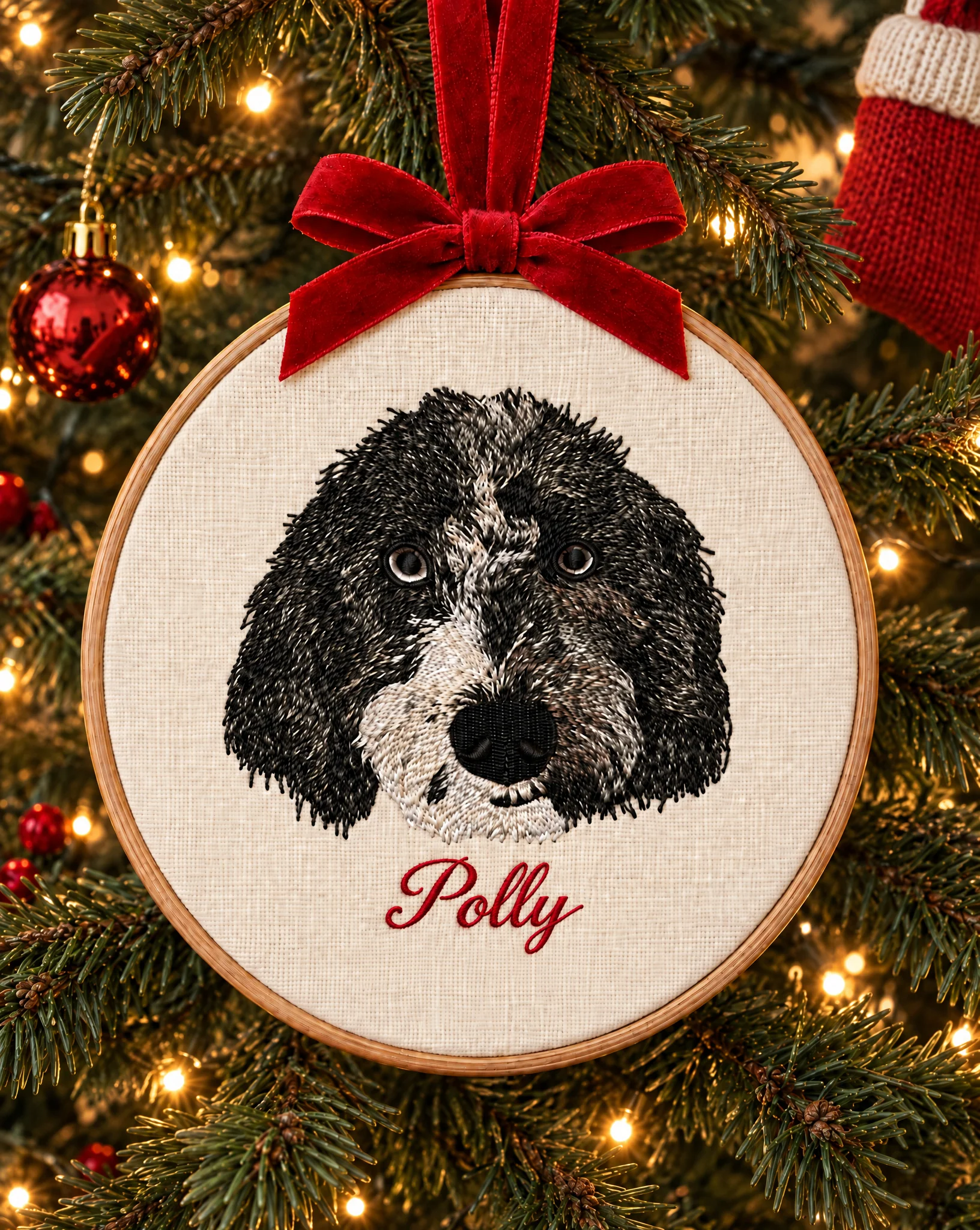 Custom Embroidered Pet Ornament