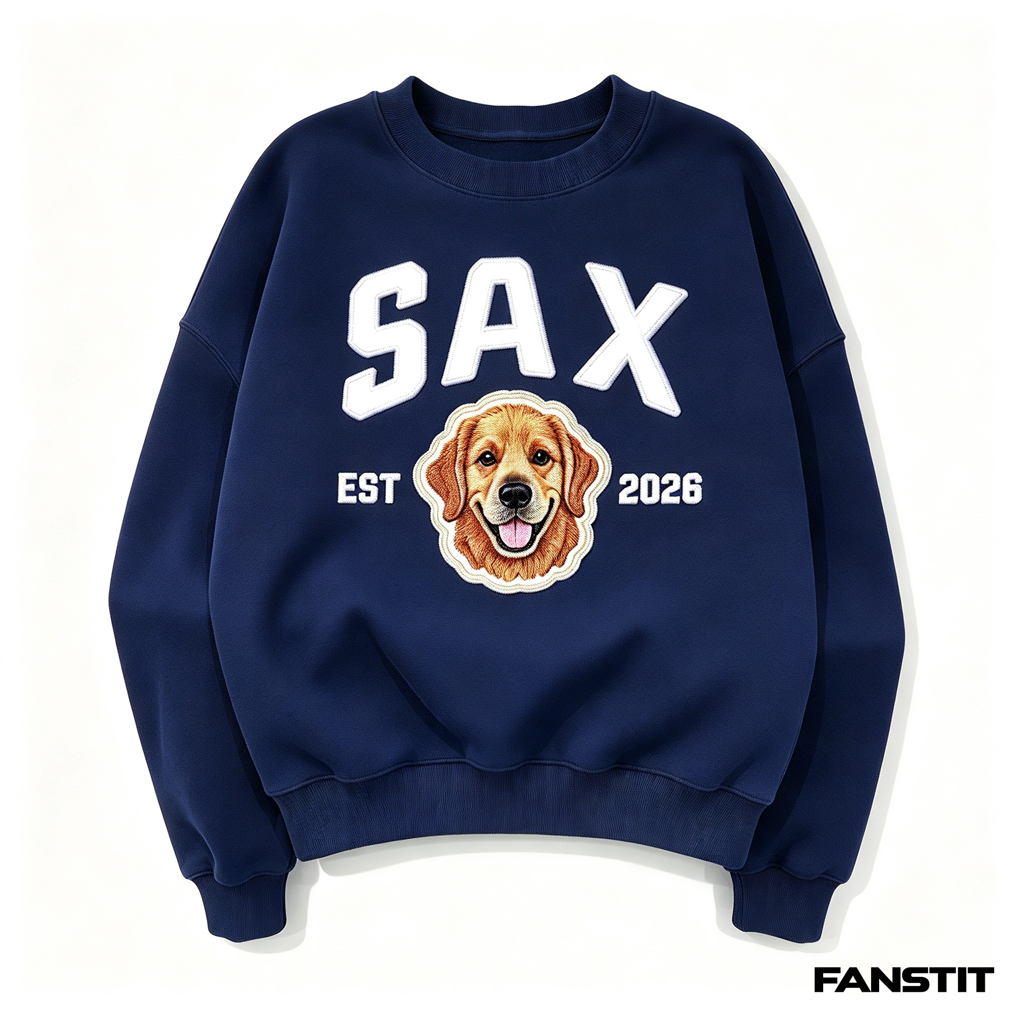 Custom Felt Photo Pet Portrait Sweatshirt