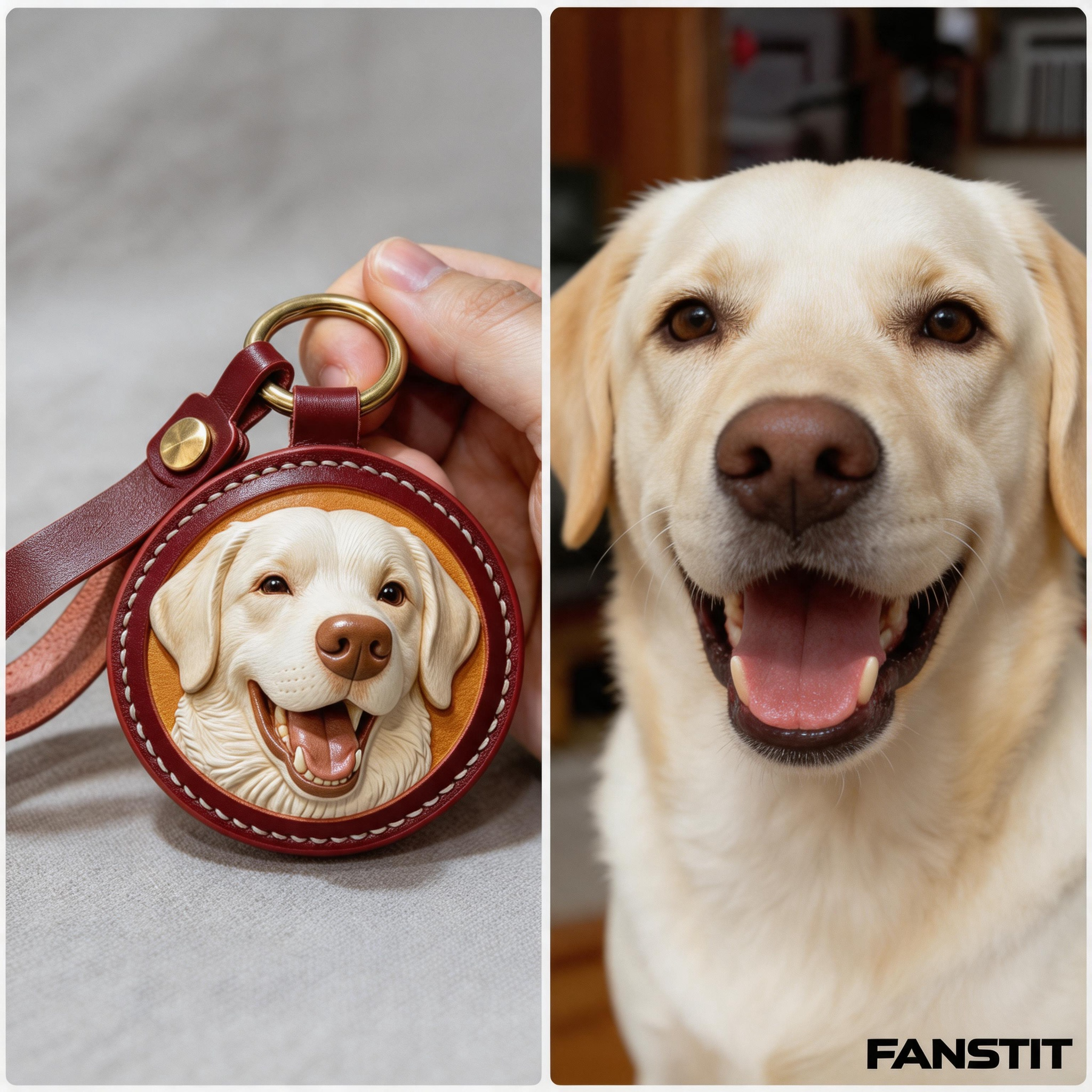 3D Printed Pet Portrait Relief Keychain