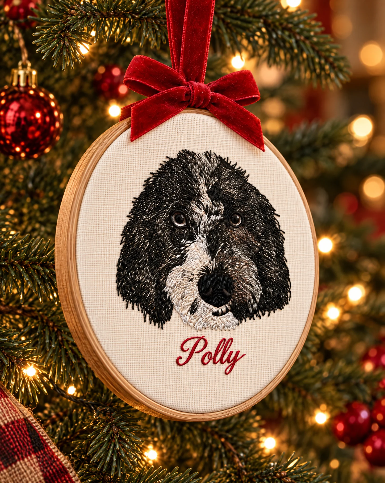Custom Embroidered Pet Ornament