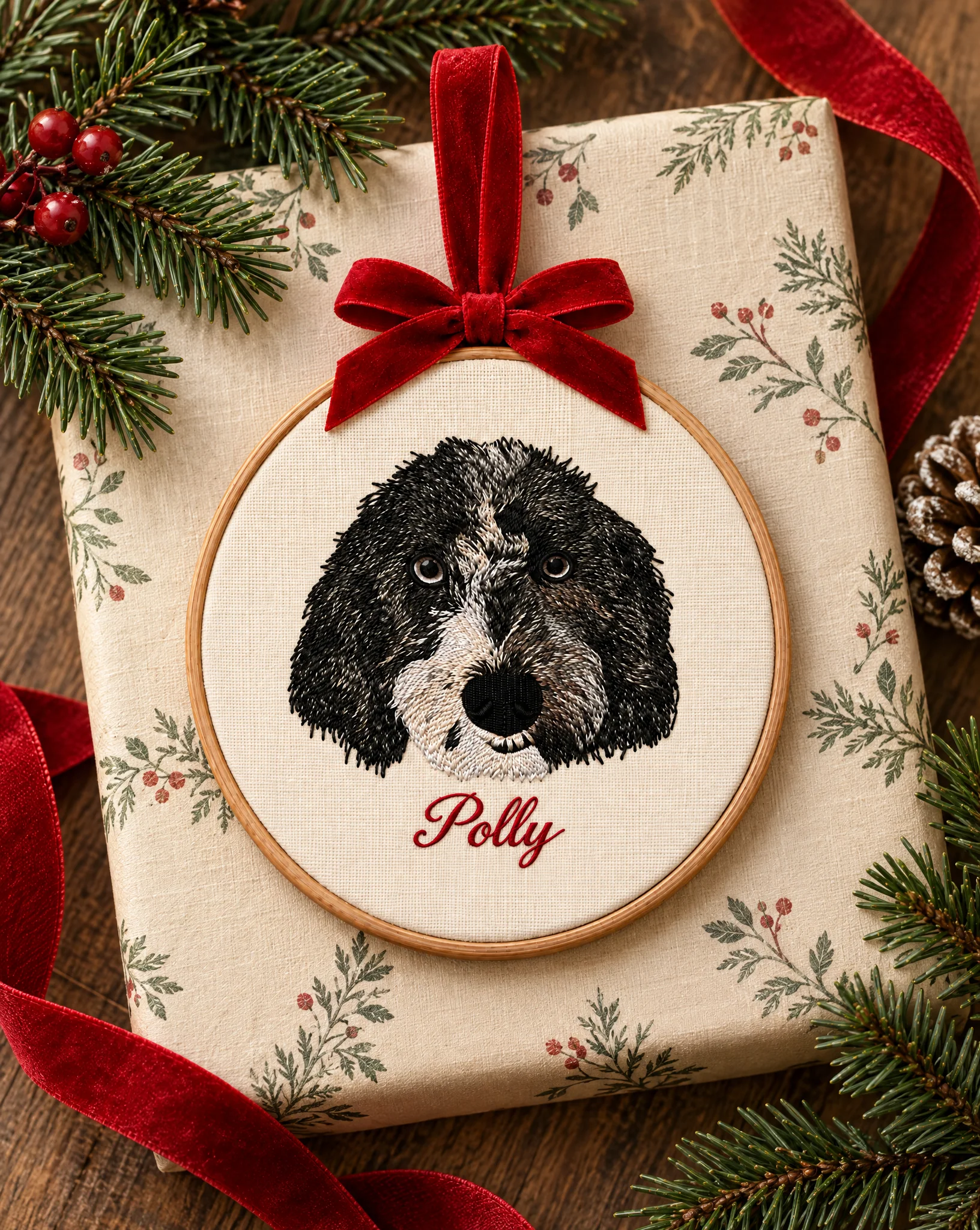 Custom Embroidered Pet Ornament
