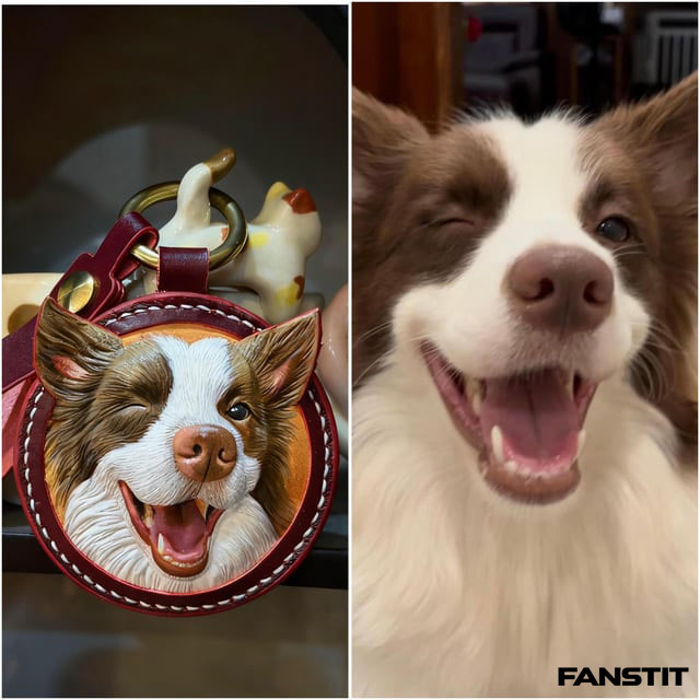 3D Printed Pet Portrait Relief Keychain