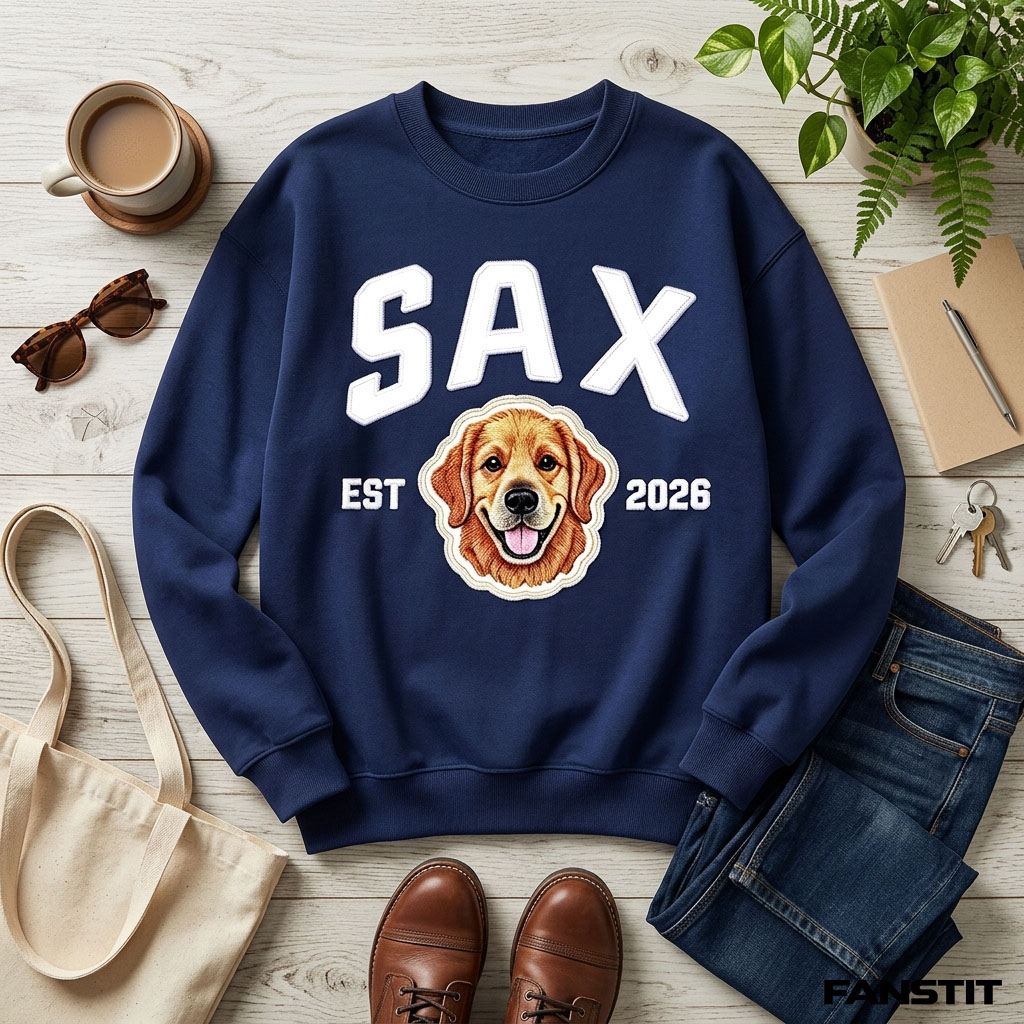 Custom Felt Photo Pet Portrait Sweatshirt