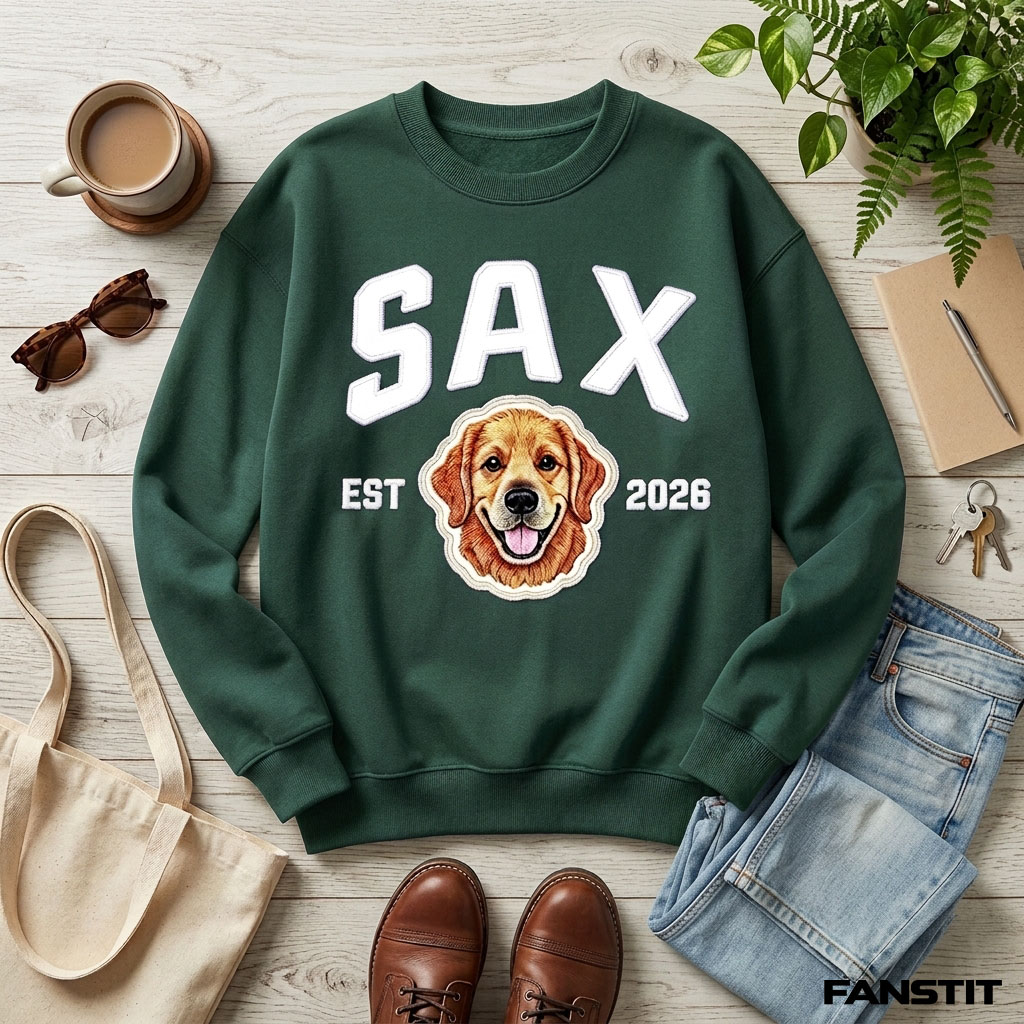 Custom Felt Photo Pet Portrait Sweatshirt
