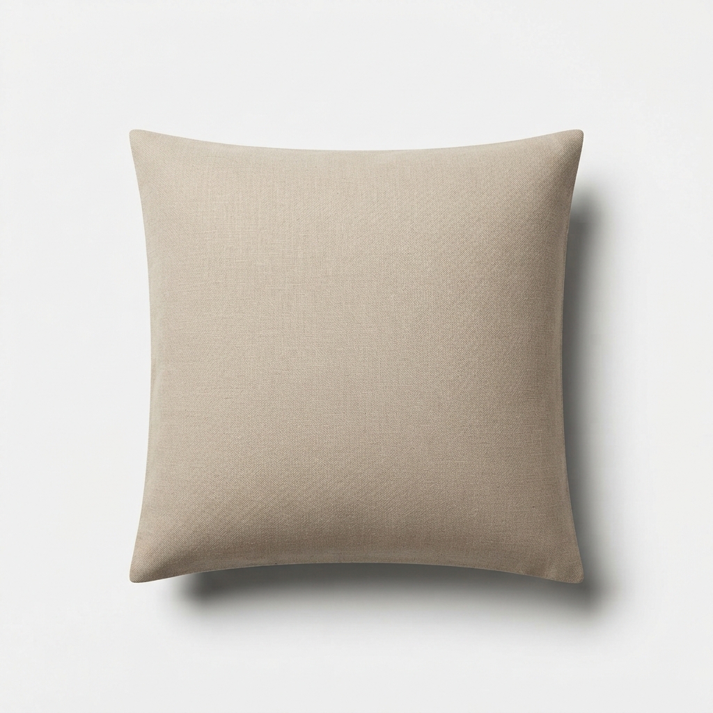 Custom retro pet illustration pillow cover in beige