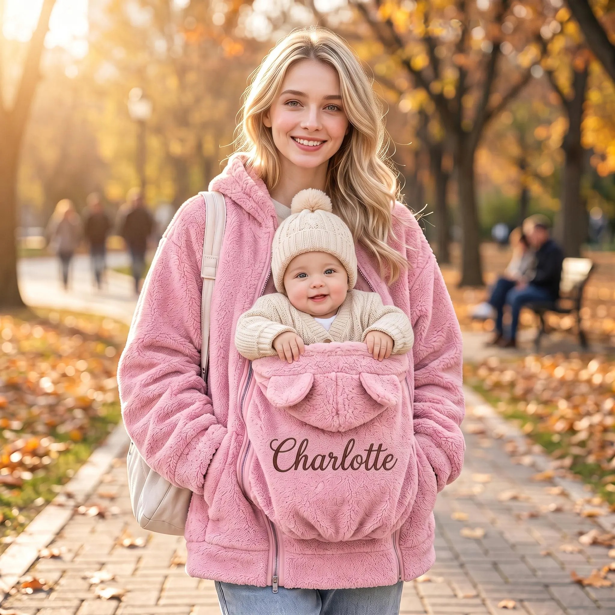 Custom Embroidered Baby Carrier Hoodie