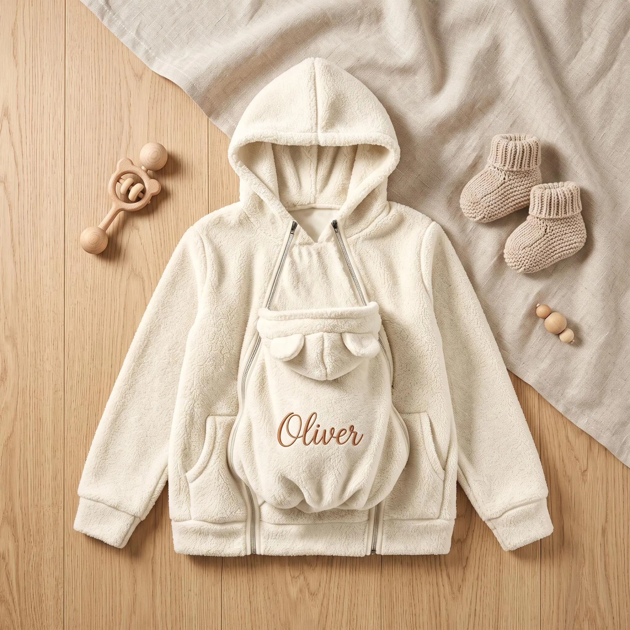 Custom Embroidered Baby Carrier Hoodie