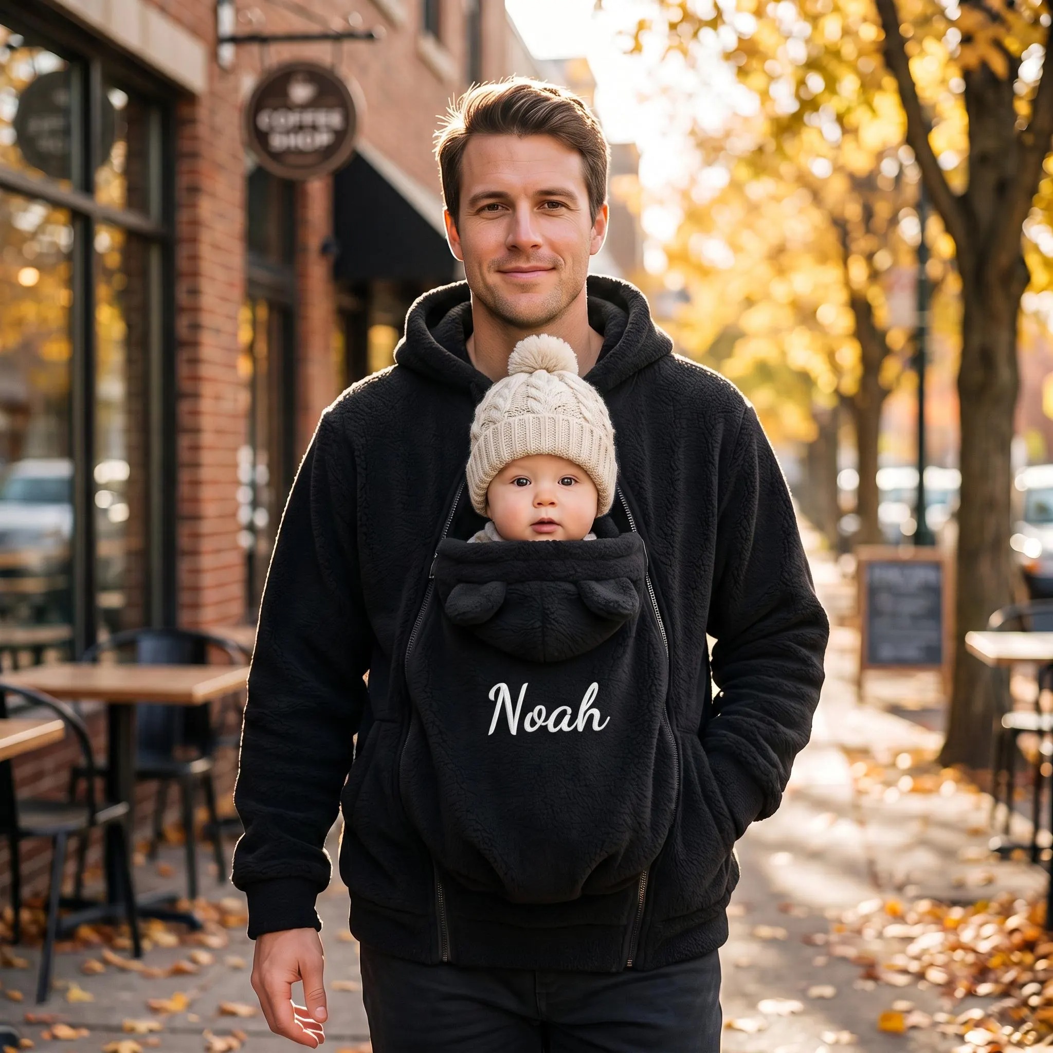 Custom Embroidered Baby Carrier Hoodie