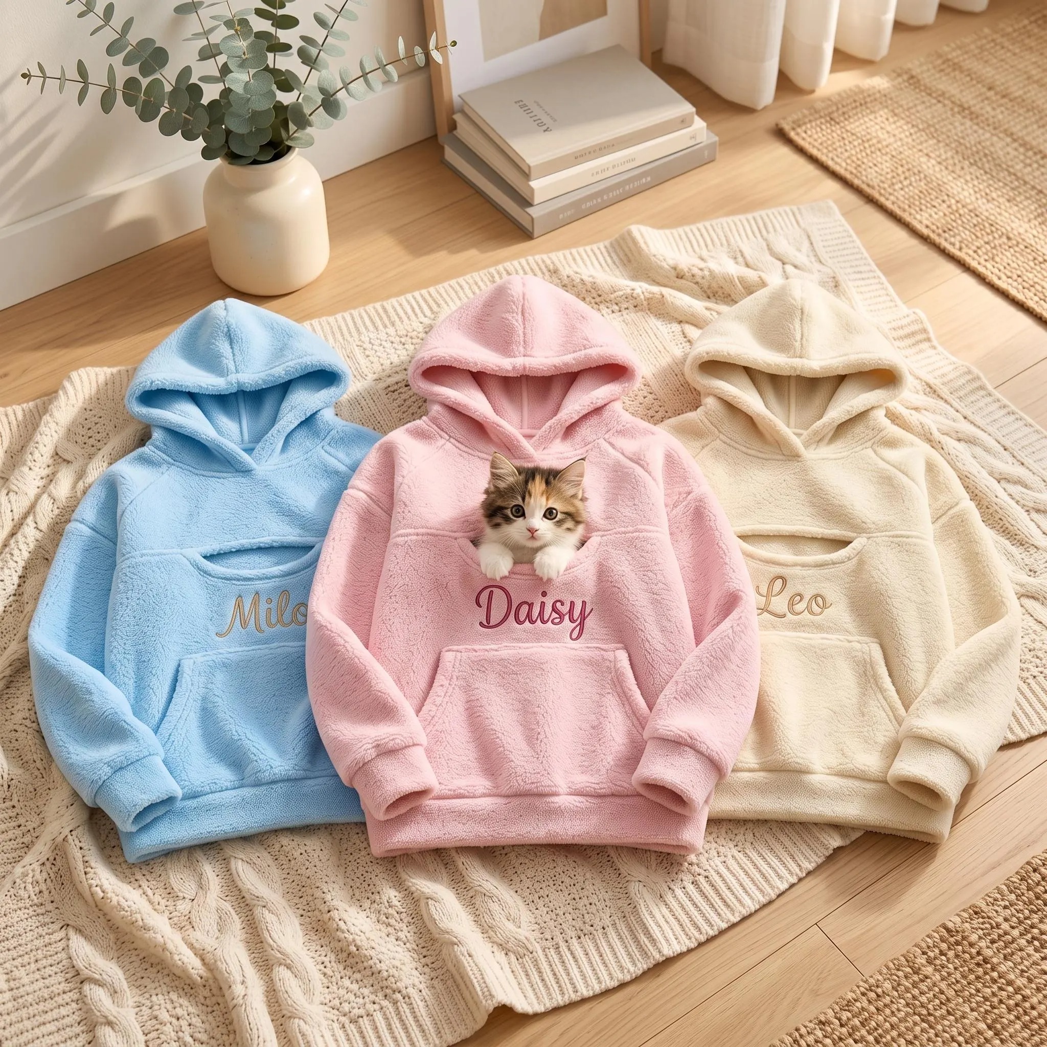 Personalized Cat Dog Pouch Hoodie