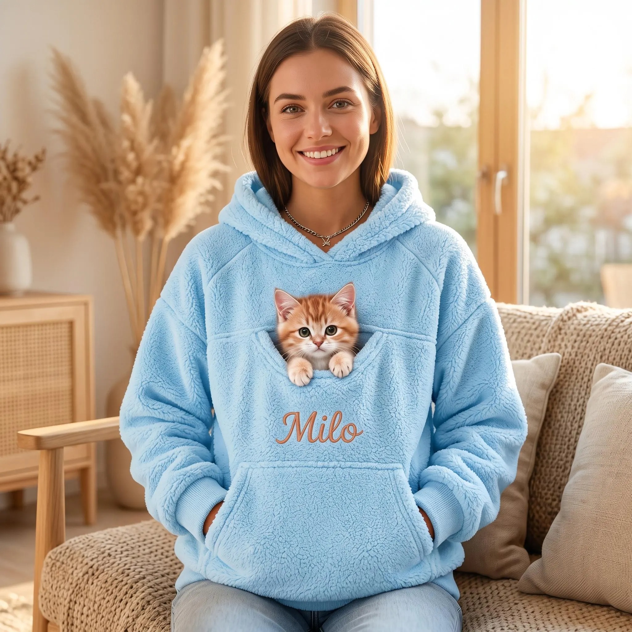 Personalized Cat Dog Pouch Hoodie