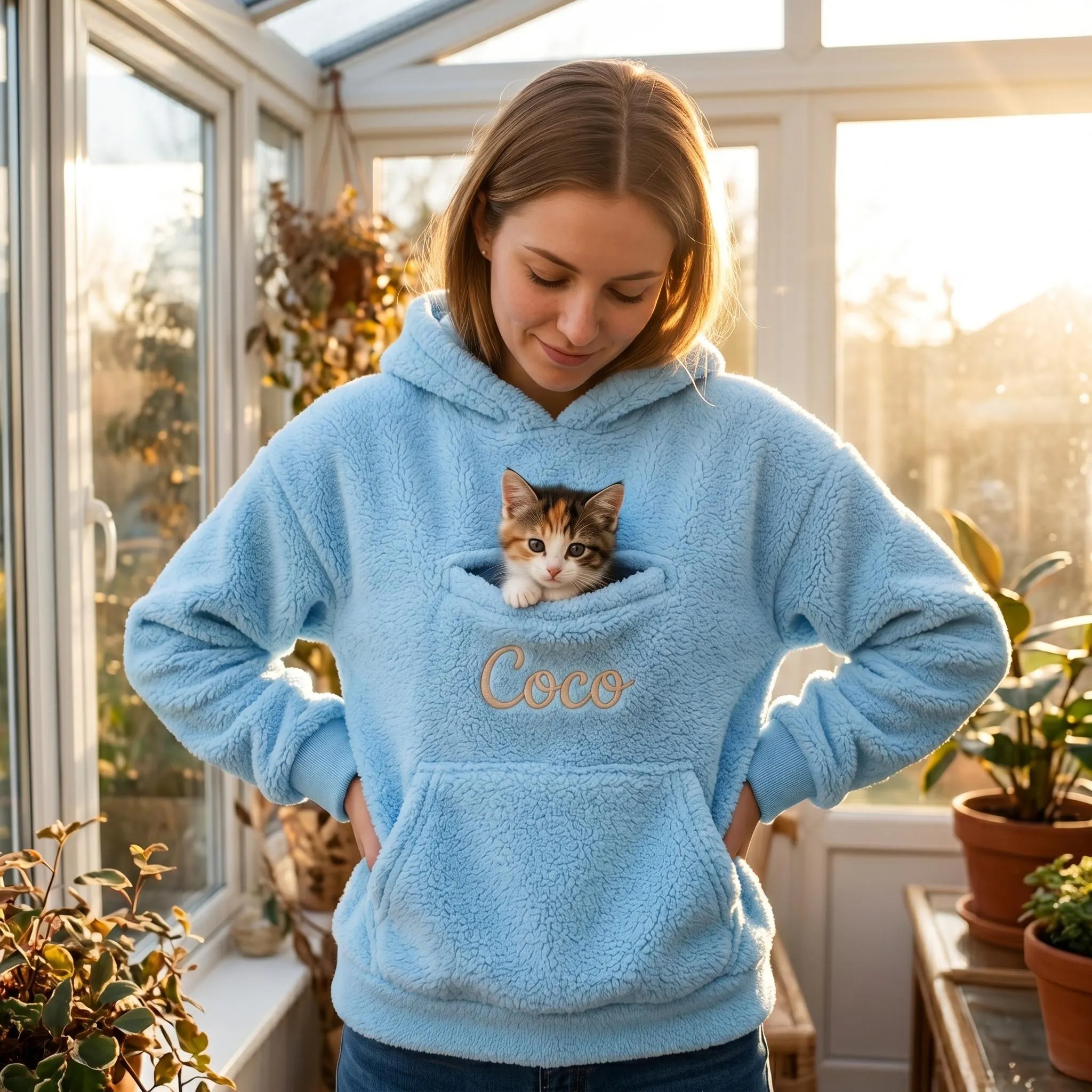 Personalized Cat Dog Pouch Hoodie