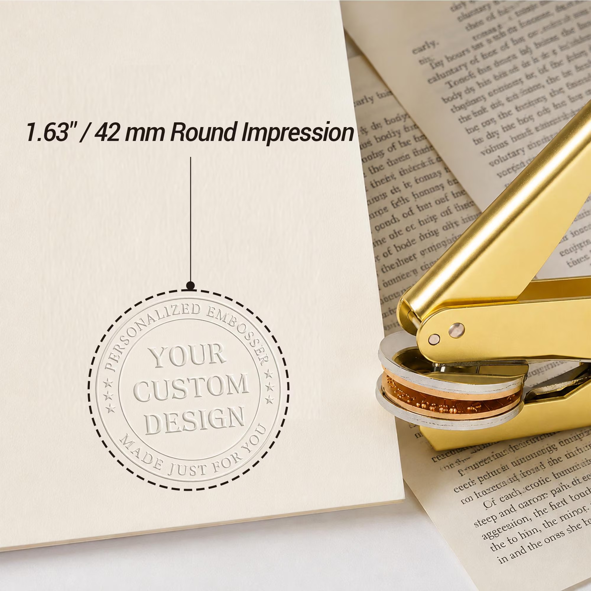 Custom Book Embosser, Upload Your Own Design