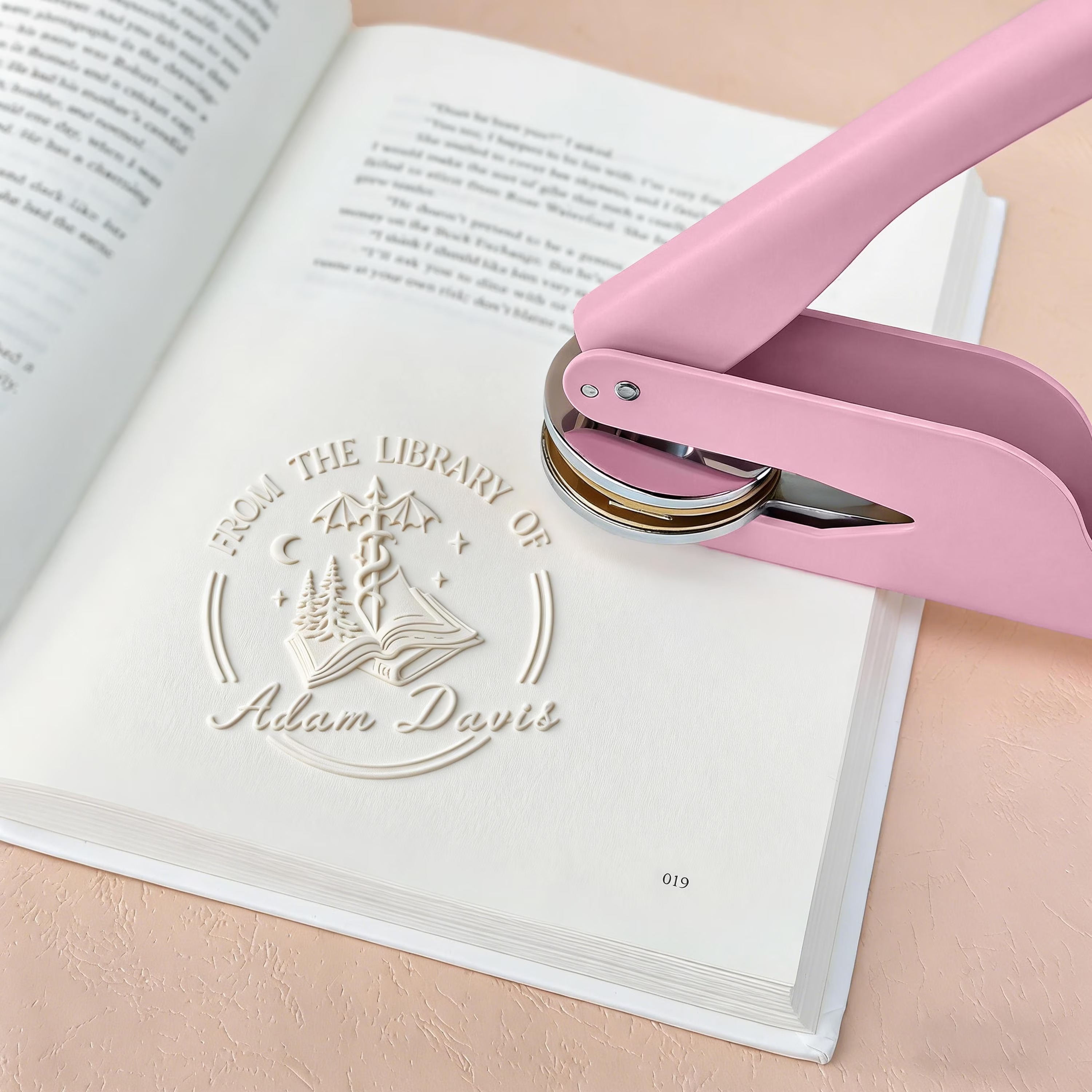 Custom Book Embosser – Personalized Library Stamp,Book Lover Gift