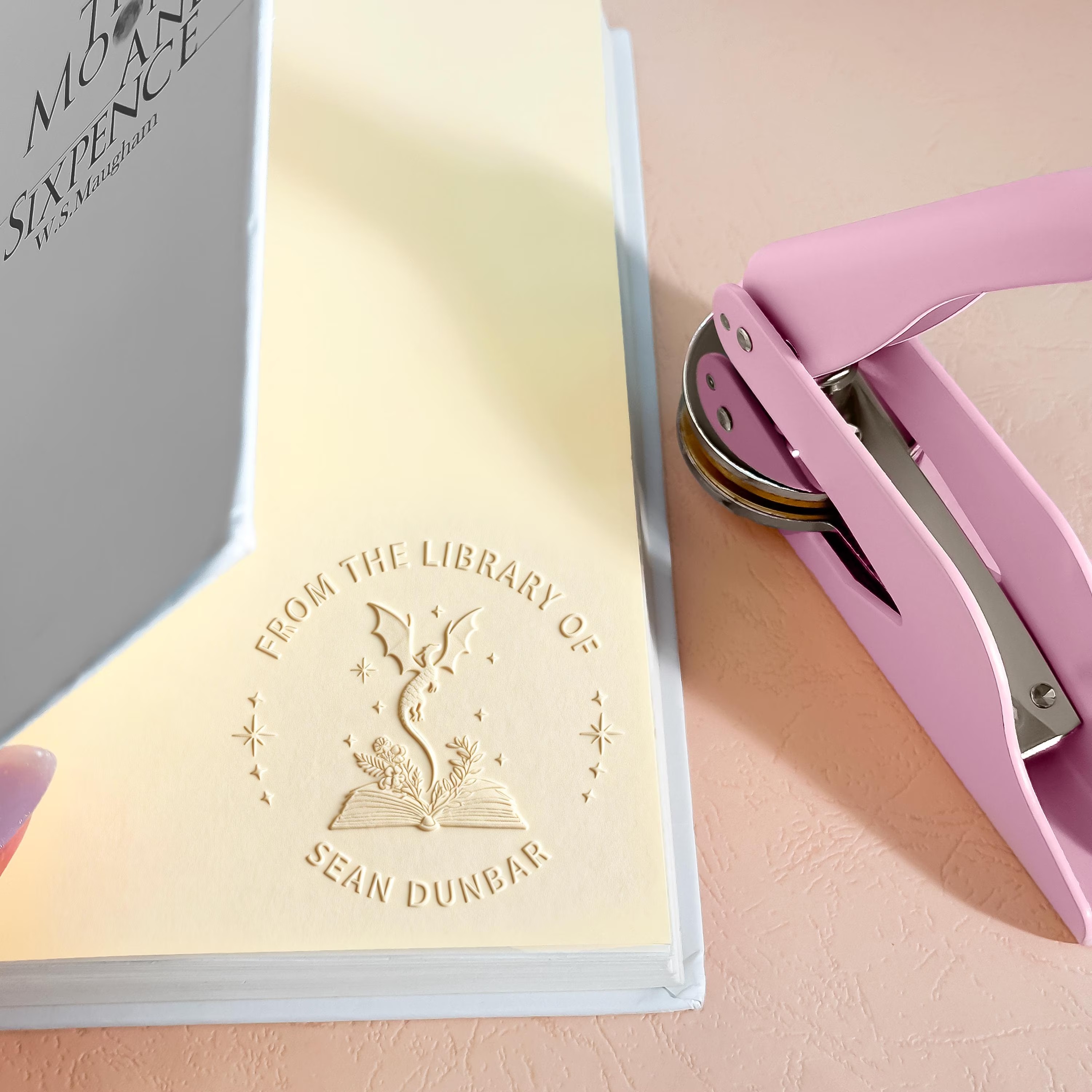 Custom Book Embosser – Personalized Library Stamp,Book Lover Gift