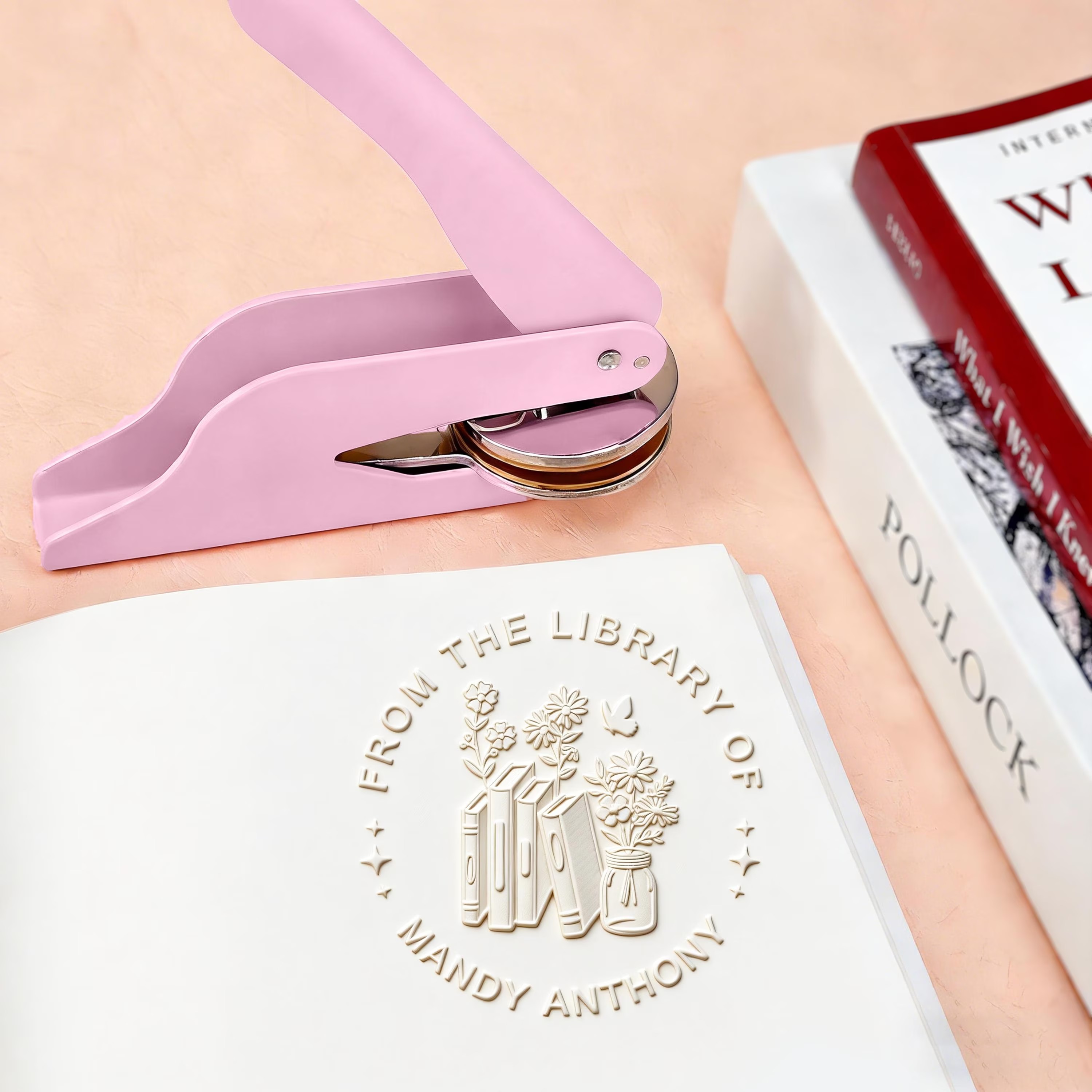 Custom Book Embosser – Personalized Library Stamp,Book Lover Gift