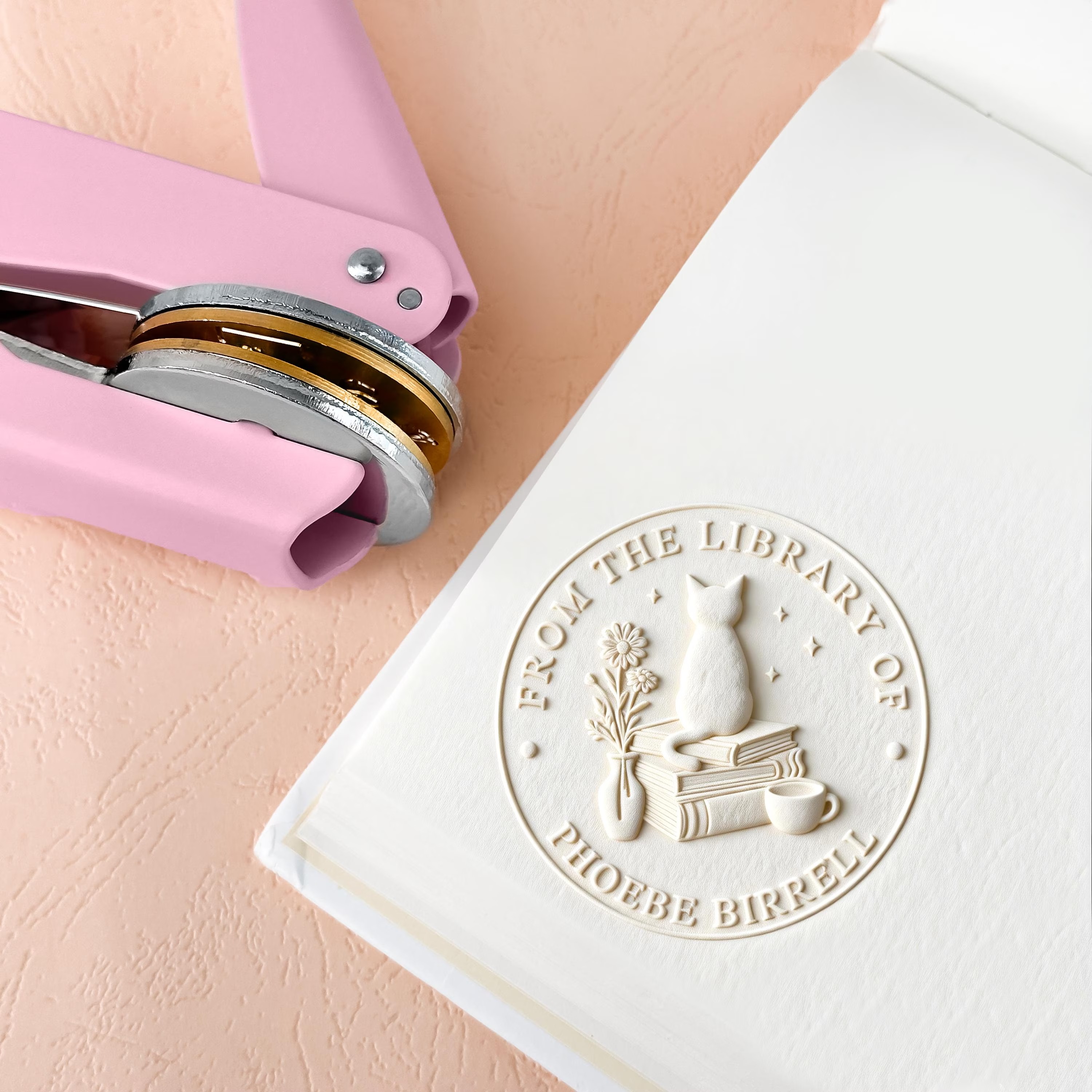 Custom Book Embosser – Personalized Library Stamp,Book Lover Gift