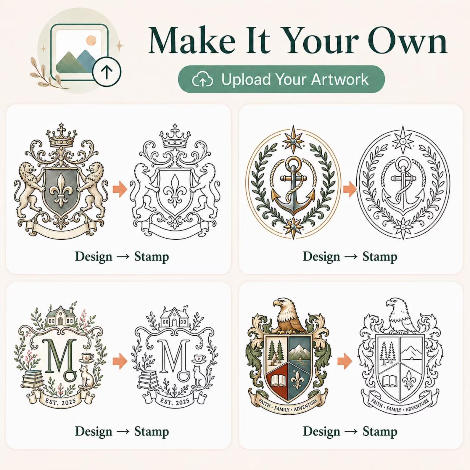 Custom Book Embosser, Upload Your Own Design