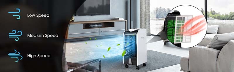 Eletriclife 3-in-1 Portable Evaporative Air Cooler with Filter Knob