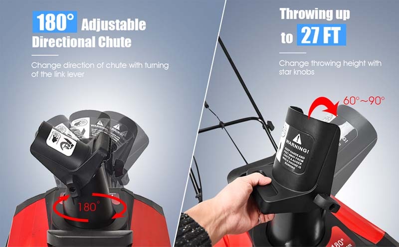 Eletriclife 18-inch 15 Amp Snow Thrower Corded Snow Blower
