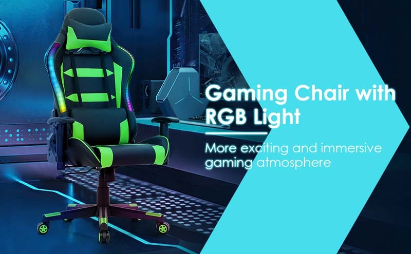 Eletriclife RGB Gaming Chair with LED Lights and Remote