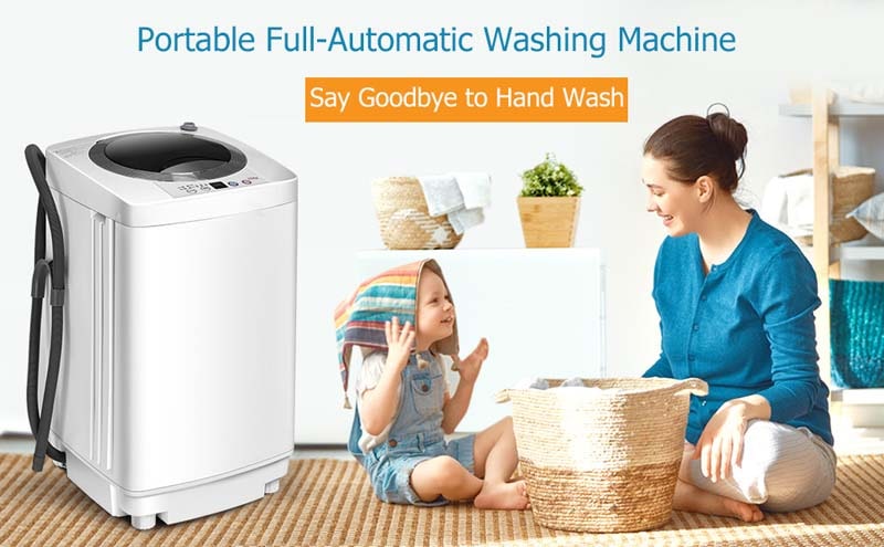 Eletriclife Portable 7.7 lbs Automatic Laundry Washing Machine