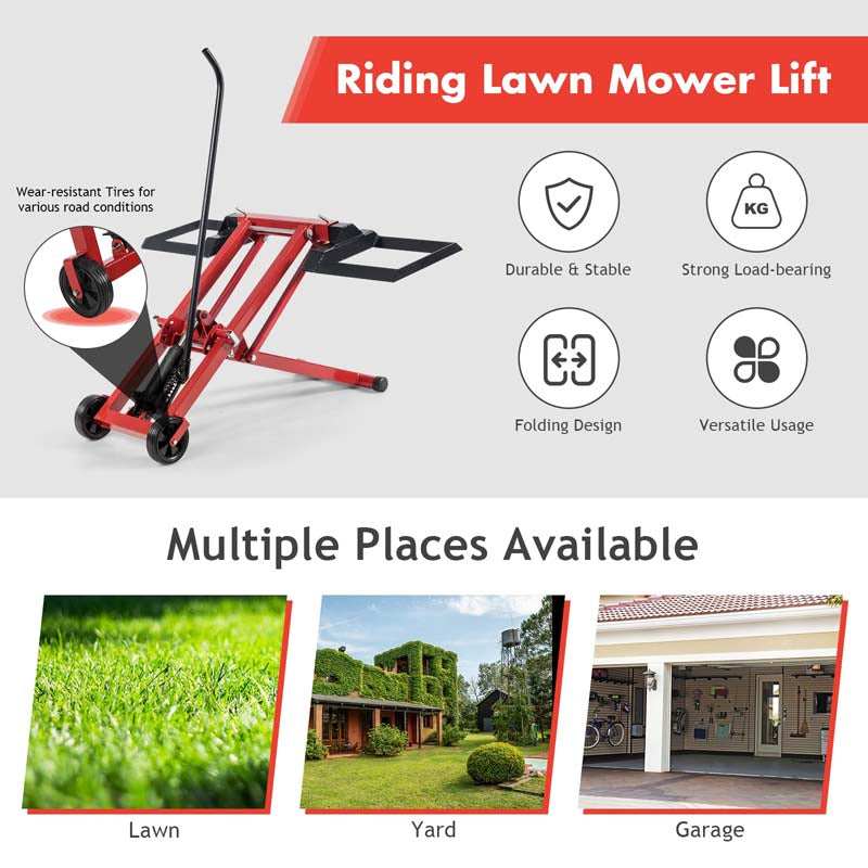 Eletriclife Hydraulic Lawnmower Lift Jack for Tractors and Zero Turn Riding Lawn Mowers