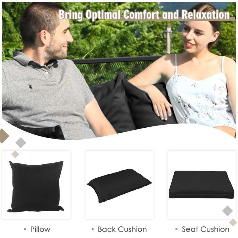 Eletriclife 7 Pcs Rattan Sectional Sofa Set with Cushions & Coffee Table