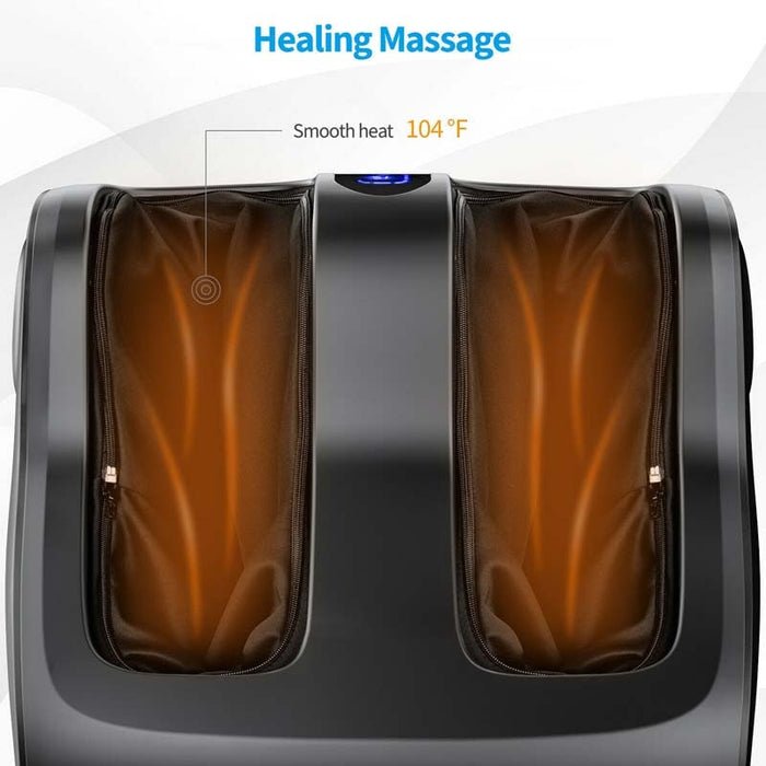 Eletriclife Heated Shiatsu Foot and Calf Massager with Compression Kneading