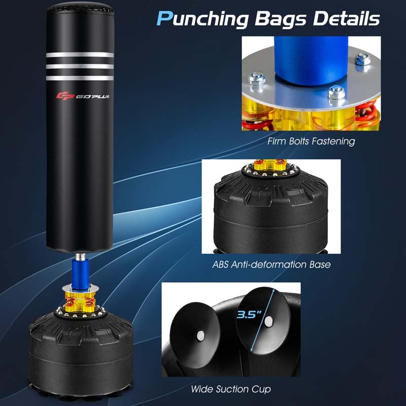 Eletriclife 70 Inch Freestanding Punching Boxing Bag with 12 Suction Cup Base