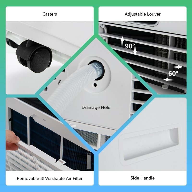 Eletriclife 10000 BTU Portable Air Conditioner with Remote Control