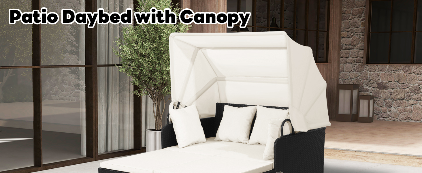 patio daybed with canopy