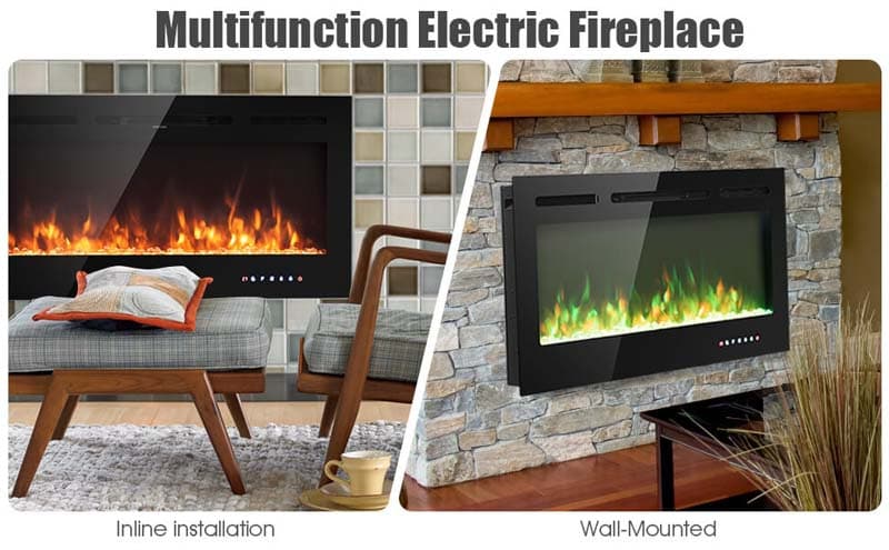 Eletriclife 50 Inches Recessed Electric Fireplace