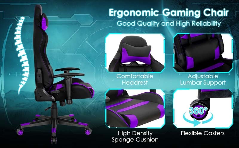 Eletriclife RGB Gaming Chair with LED Lights and Remote
