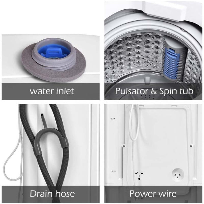 7.7 lbs Compact Automatic Washing Machine