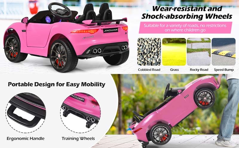 Eletriclife 12V Jaguar F-Type SVR Licensed Kids Ride On Car