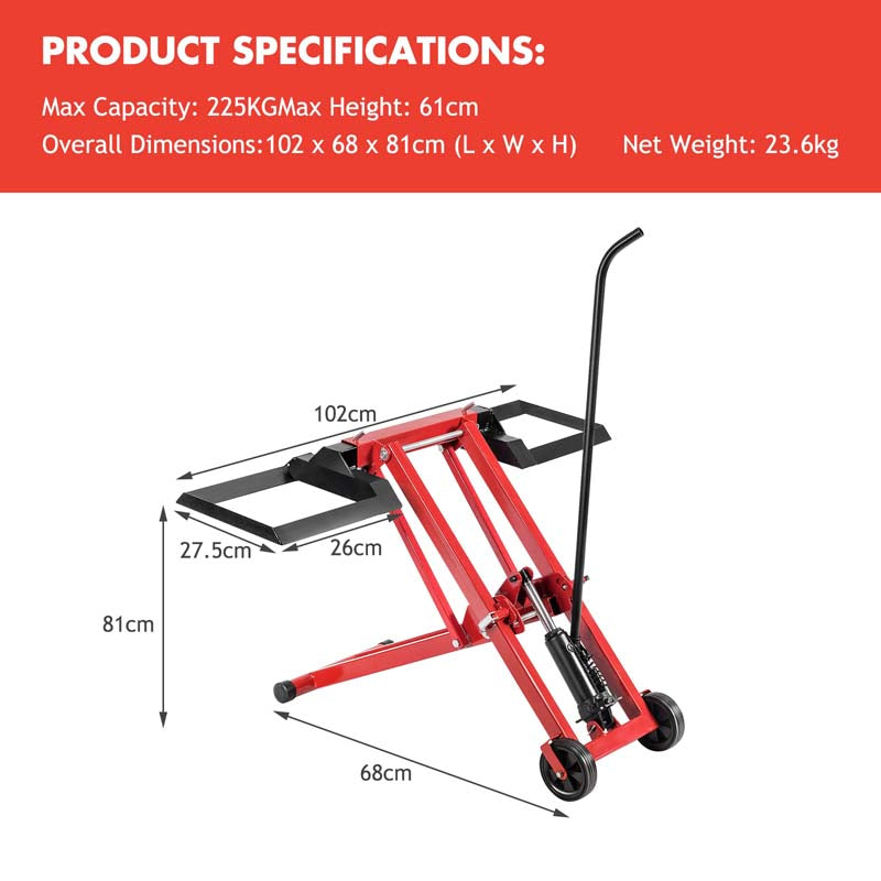 Eletriclife Hydraulic Lawnmower Lift Jack for Tractors and Zero Turn Riding Lawn Mowers