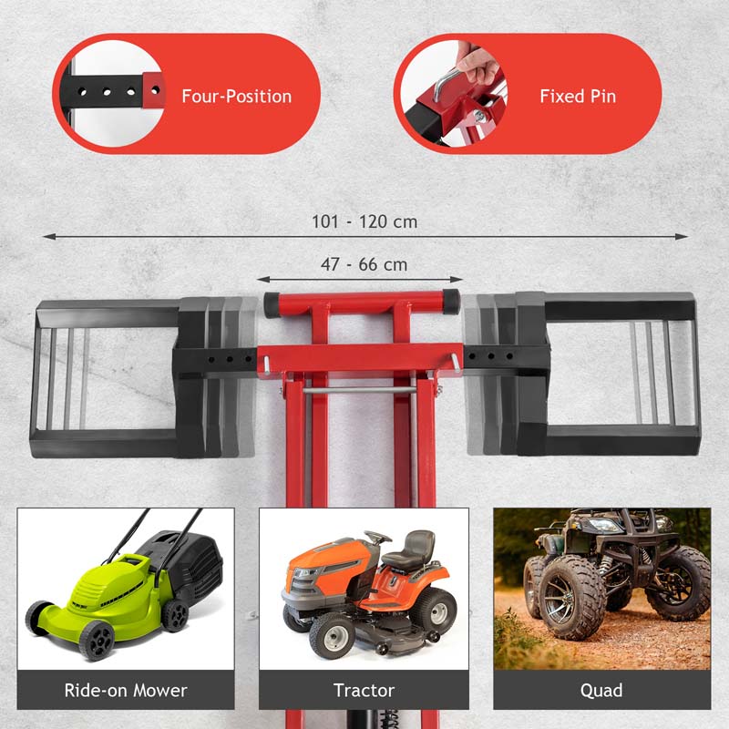 Eletriclife Hydraulic Lawnmower Lift Jack for Tractors and Zero Turn Riding Lawn Mowers