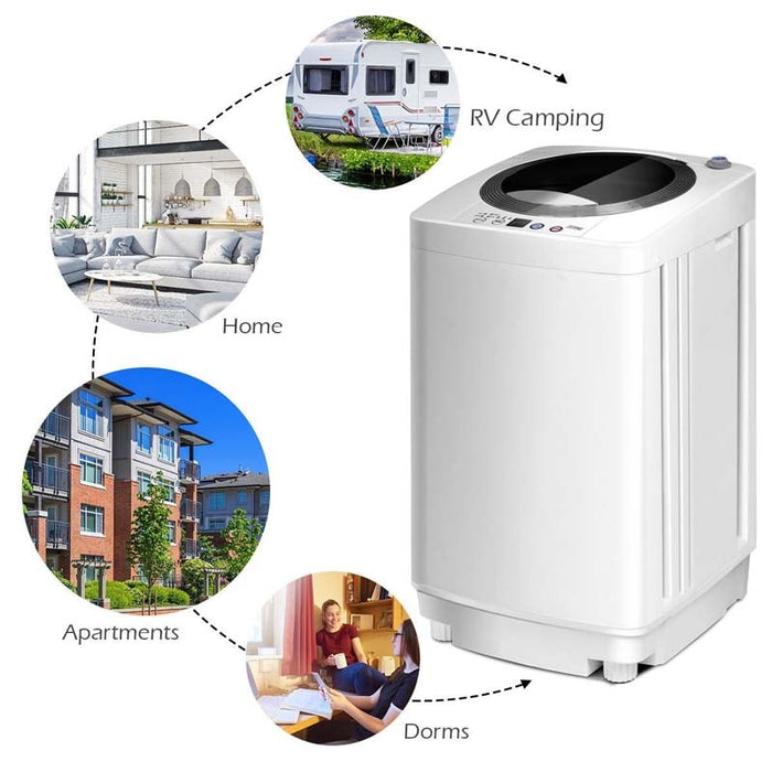 7.7 lbs Compact Automatic Washing Machine