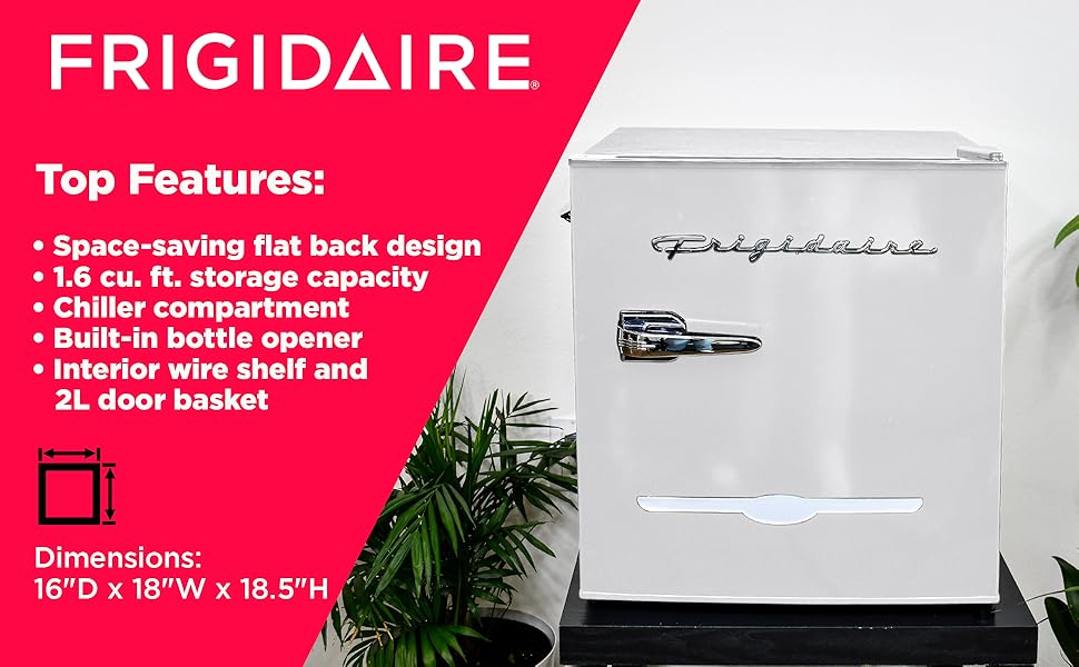 flat back design 1.6 cu. ft. storage capacity