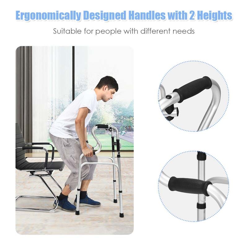Eletriclife One-Button Folding Aluminum Walking Frame Walker
