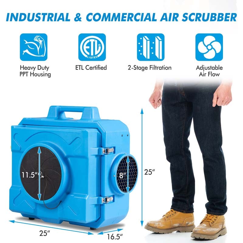Eletriclife Filtration System Negative Machine Airbourne Cleaner HEPA Scrubber Air Purifier