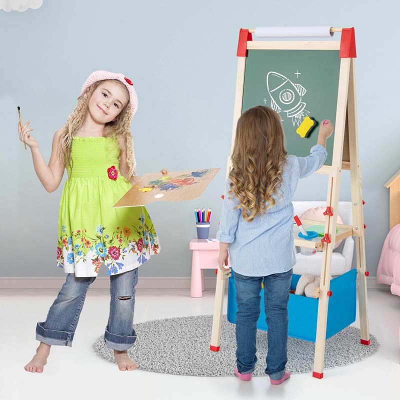 Eletriclife 3-in-1 Double-Sided Adjustable Kid Easel for 3-8 Years Old Toddlers