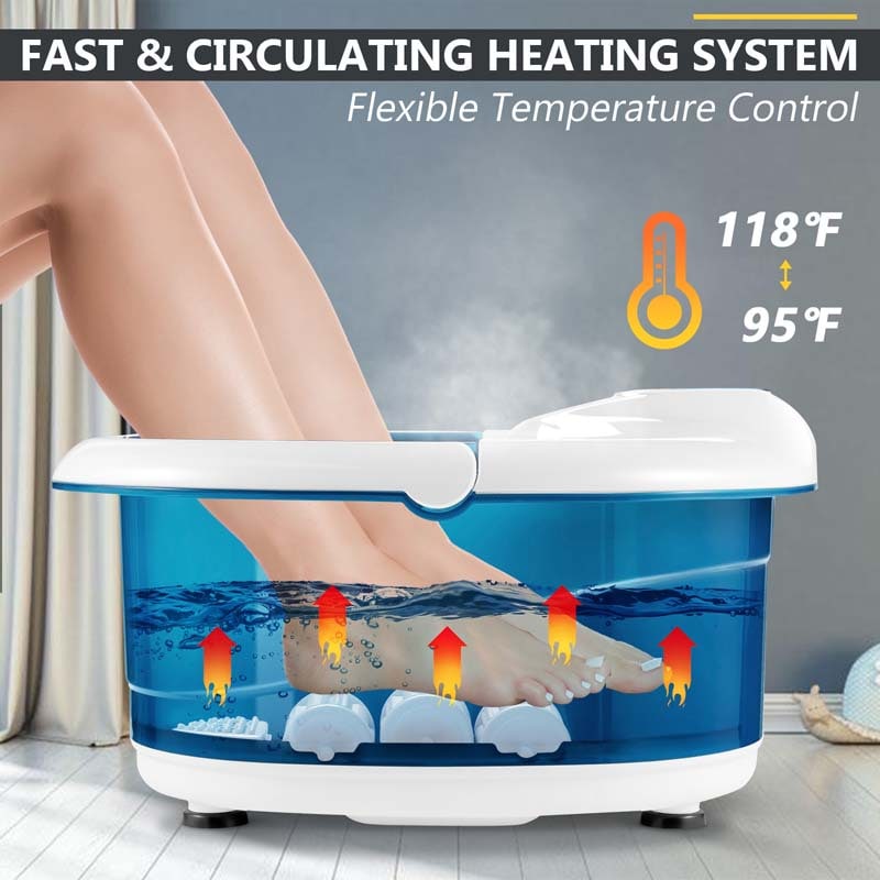 Eletriclife Foot Spa Tub with Bubbles and Electric Massage Rollers