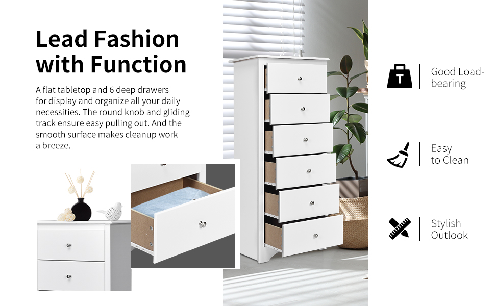 6 Chest of Drawers