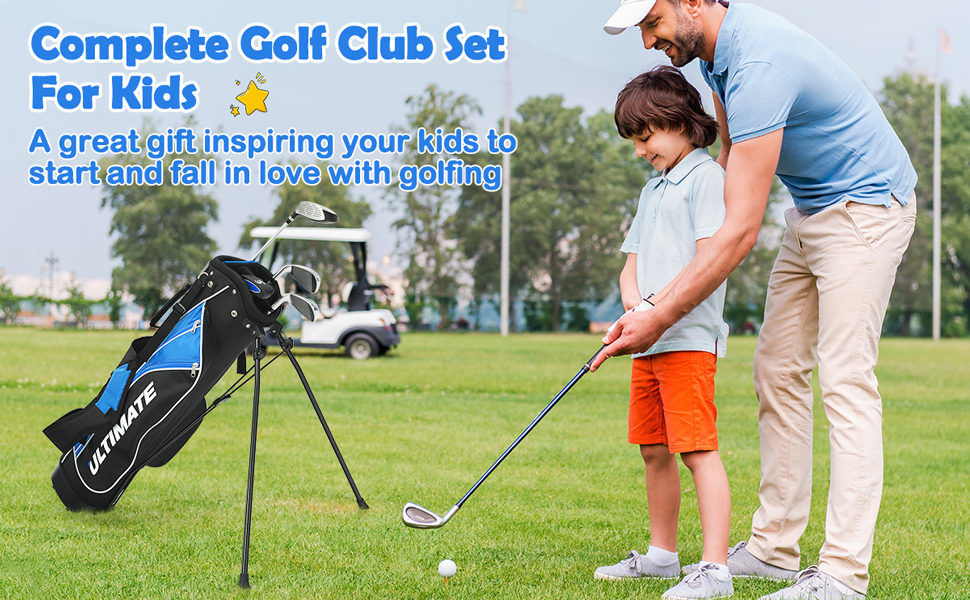 Costway Junior Complete Golf Club Set for Age 8 to 13