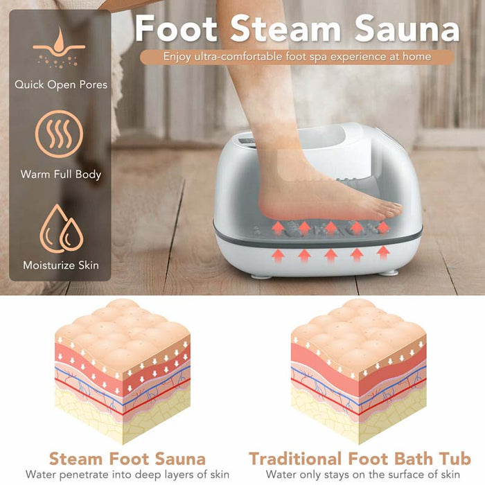 Eletriclife Steam Foot Spa Massager With 3-Level Heating Temperature
