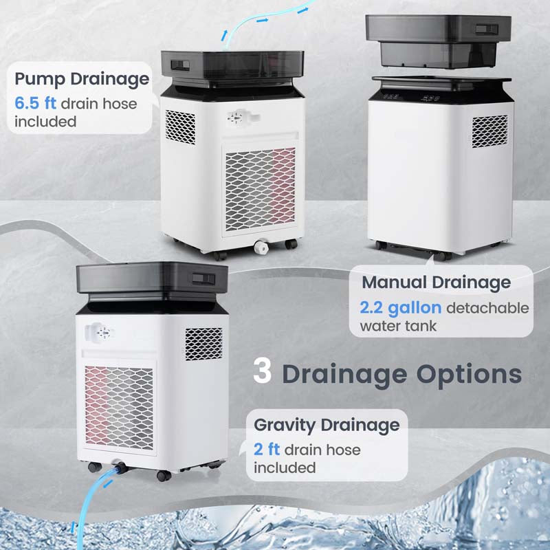 Eletriclife 70 Pint Dehumidifier with Continuous and Auto Mode