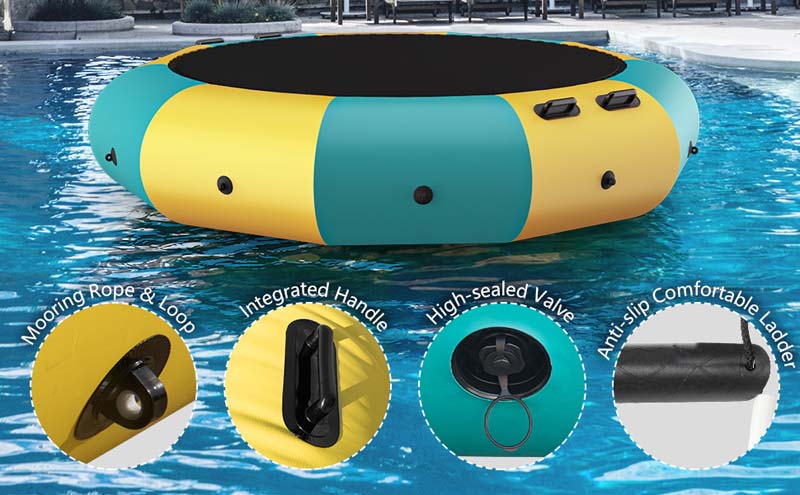 Eletriclife 10 Feet Inflatable Splash Padded Water Bouncer Trampoline