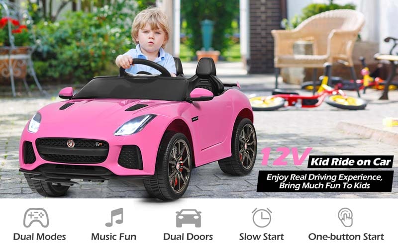 Eletriclife 12V Jaguar F-Type SVR Licensed Kids Ride On Car