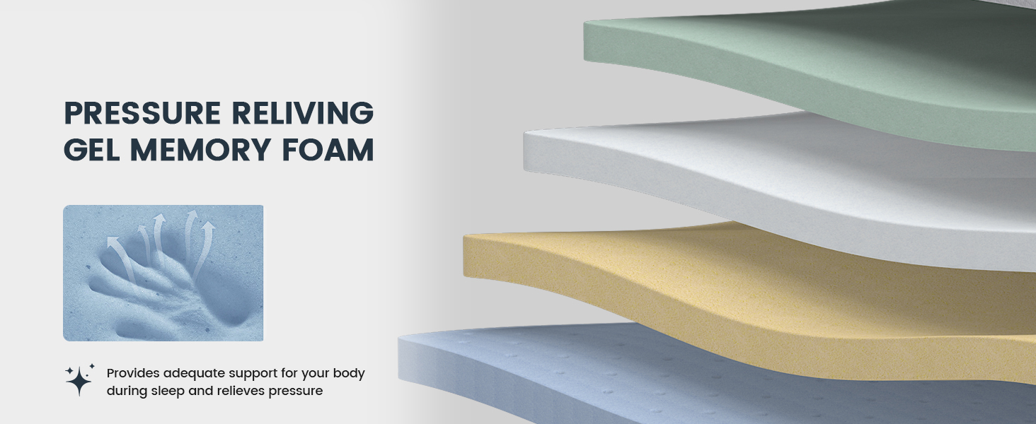 Gel memory mattress queen 10 inch